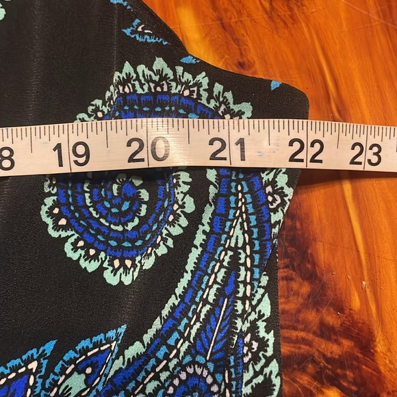 2X London Times Woman black blue paisley graphic print sleeveless midi dress - Picture 8 of 11